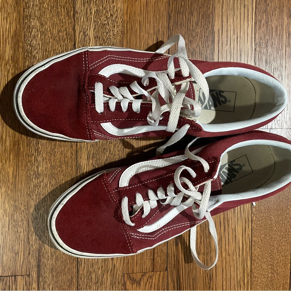 Vans Burgundy Suede Classic Sneakers